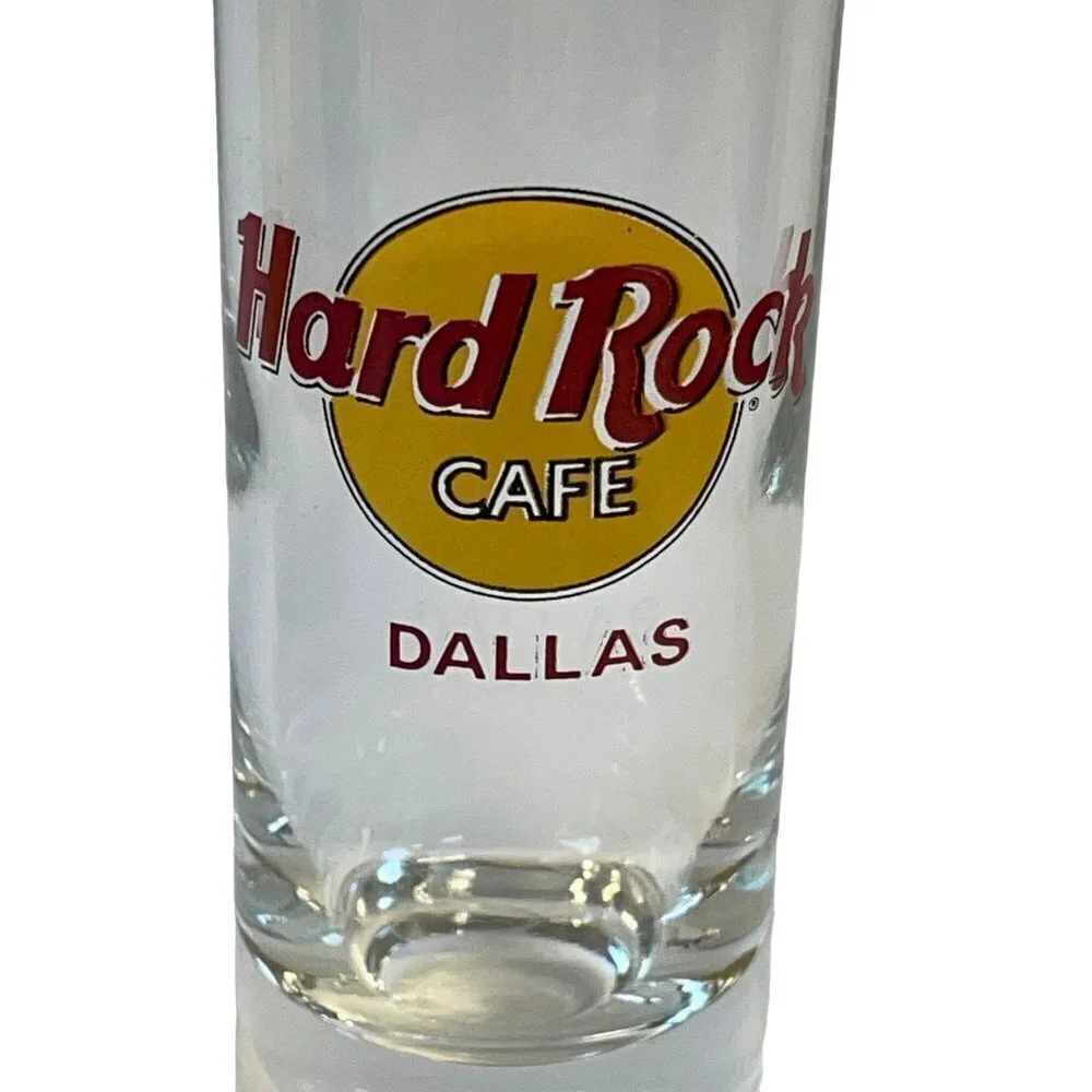 Shot Glass Hard‎ Rock Cafe Dallas Tall Glass